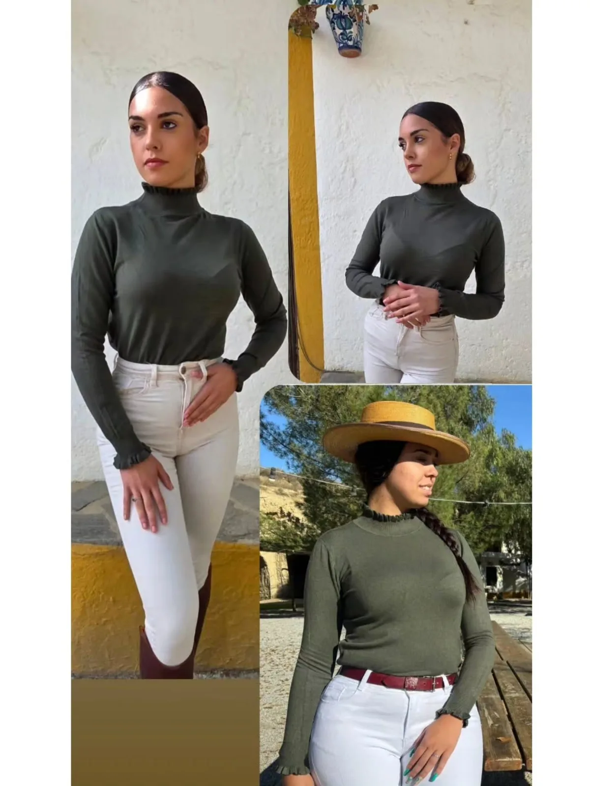 Jersey elástico con rizo — foto 5